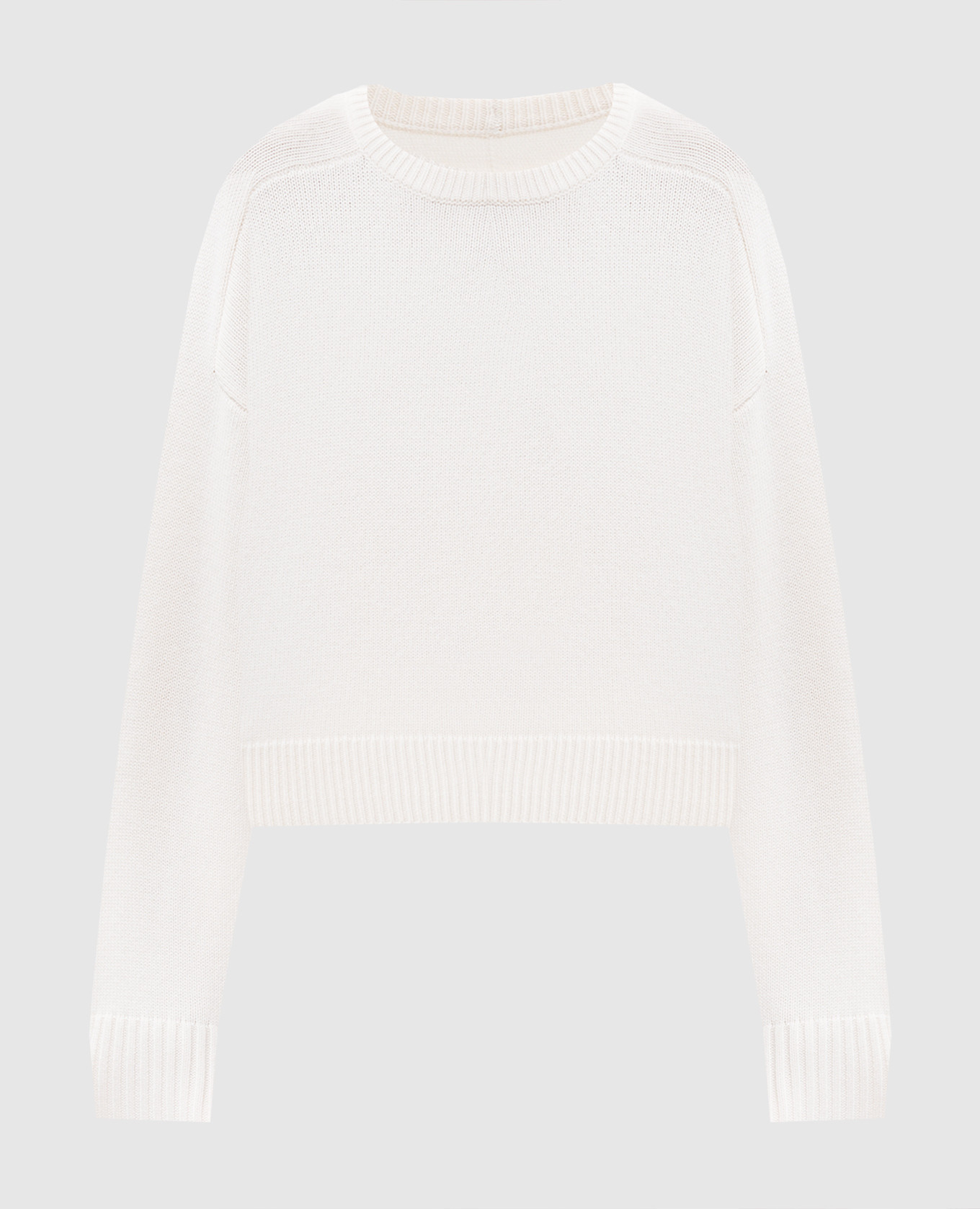 BRUZZI white wool and cashmere sweater Loulou de Saison