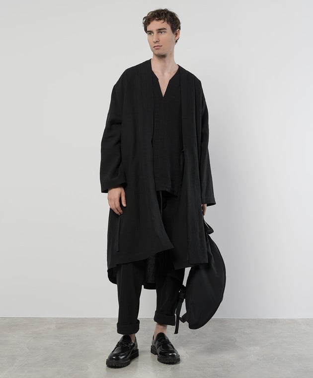 Jan Jan Van Essche - Black linen tunic TUNIC35LINENSHIRTING - buy with  European delivery at Symbol