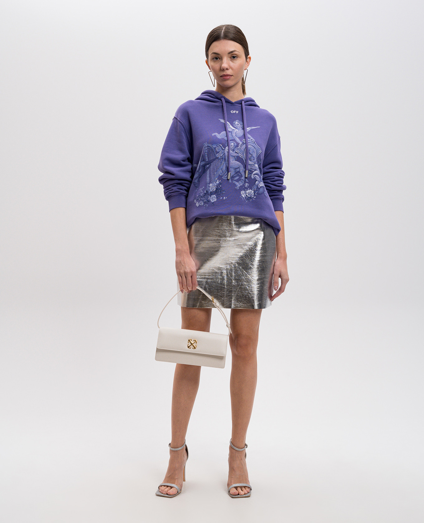 

Purple hoodie with Putti print Off-White, Violet