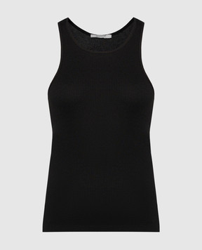 Gauchere Black ribbed top P12417490564