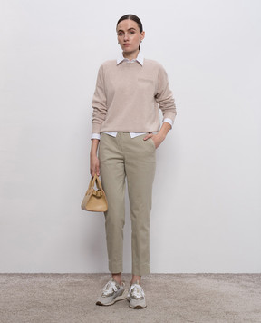 Peserico White shirt with a monil chain A0664008928