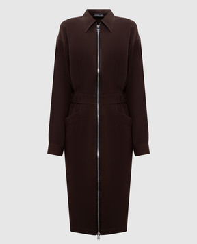 Jacob Lee Brown silk shirt dress WD2008AW25BW