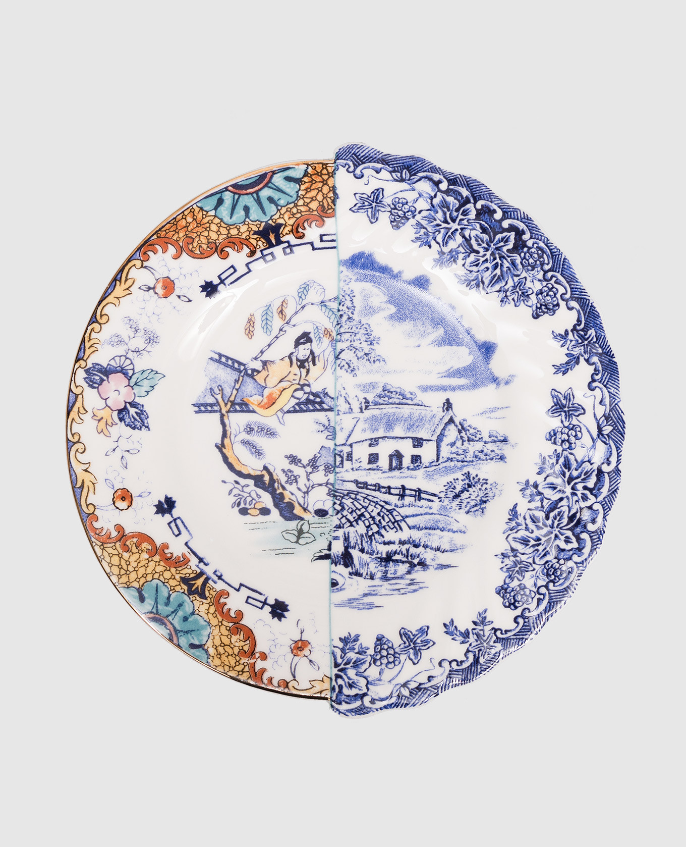 Valdrada porcelain plate with print SELETTI
