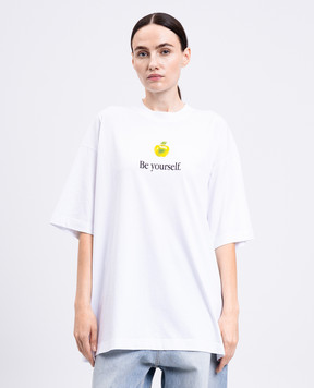 Vetements White T-shirt with print UH76TR350Ww