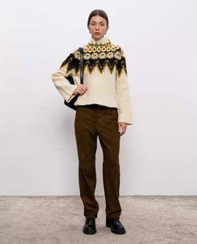 PROENZA SCHOULER Maxine brown suede pants WL2536276LR273