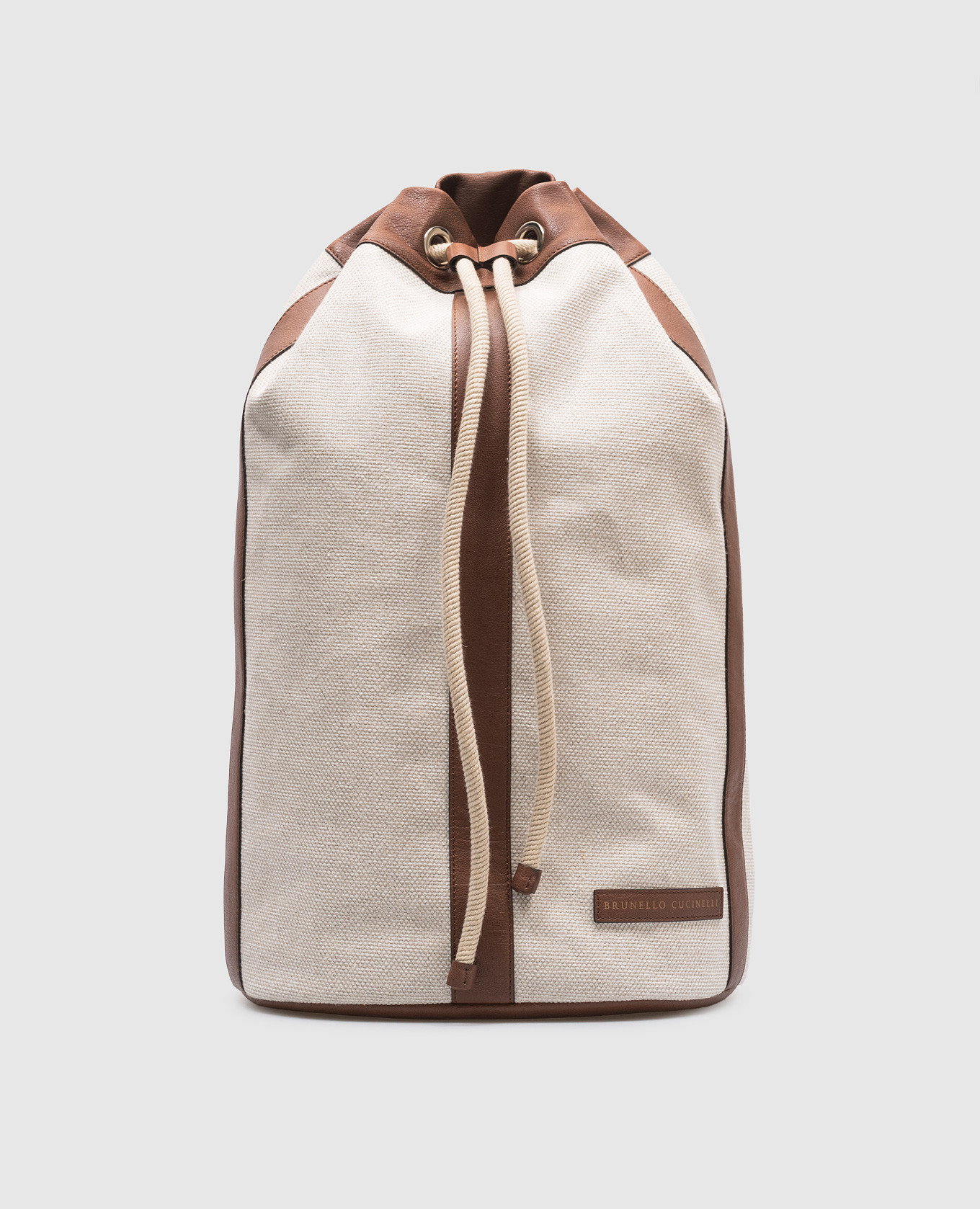 

Beige combination backpack with logo Brunello Cucinelli