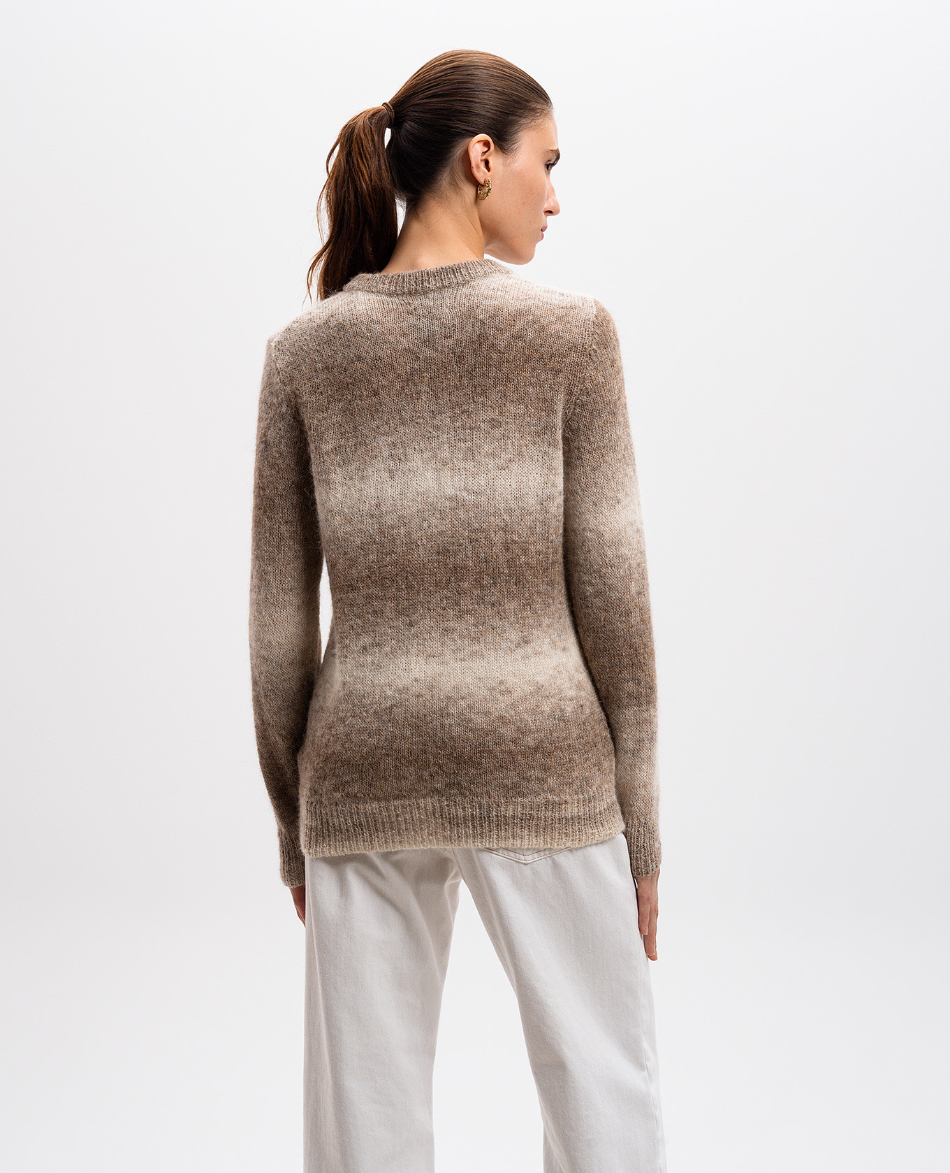 

Beige sweater with alpaca with a degraded effect Woolrich