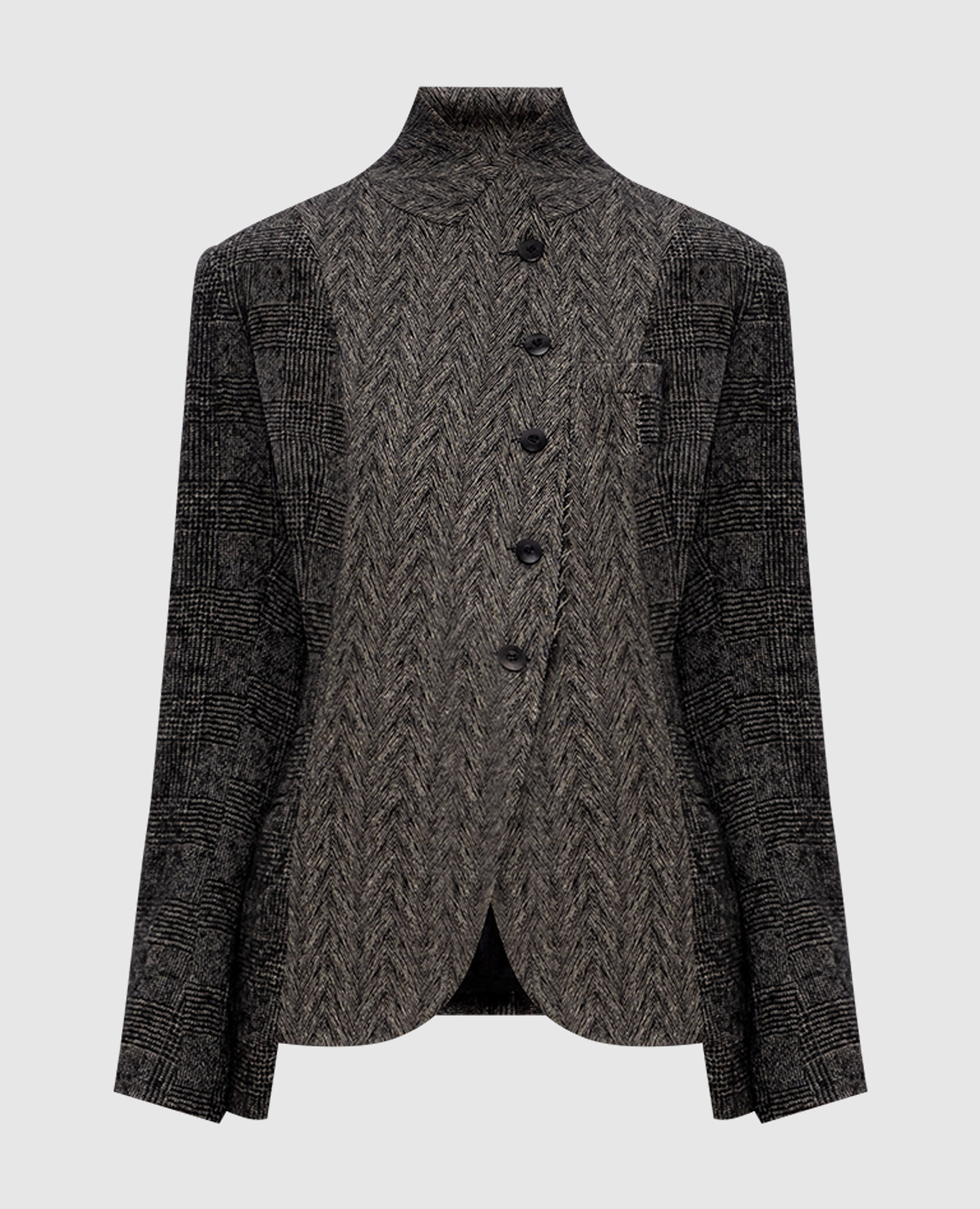 

Gray wool check jacket Marc Le Bihan, Grey