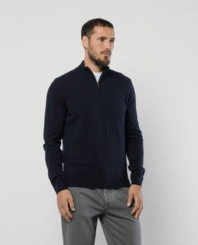 MooRER Blue jumper TERNI made of cashmere and silk TERNIWS5