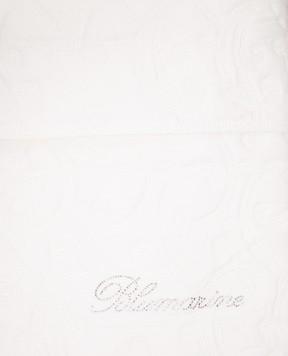 Blumarine White bedspread with Swarovski crystals H0000210027