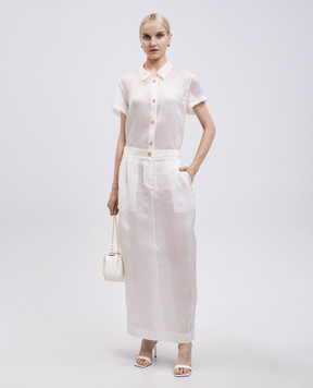 Khaite Keefe white silk blouse 23833002