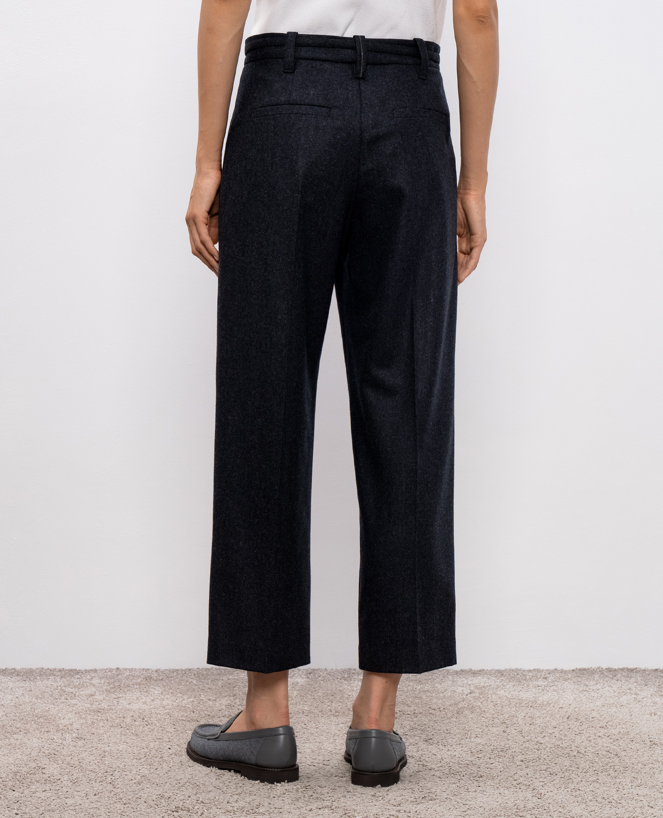 

Gray wool pants with monil chain Brunello Cucinelli, Grey