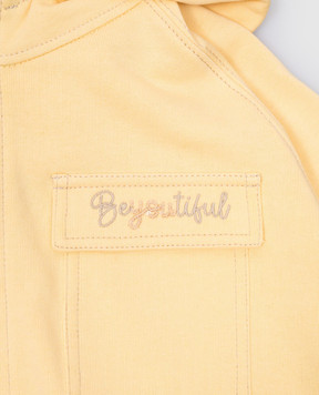 Brunello Cucinelli Children's yellow sports jacket with logo embroidery BD869E298C