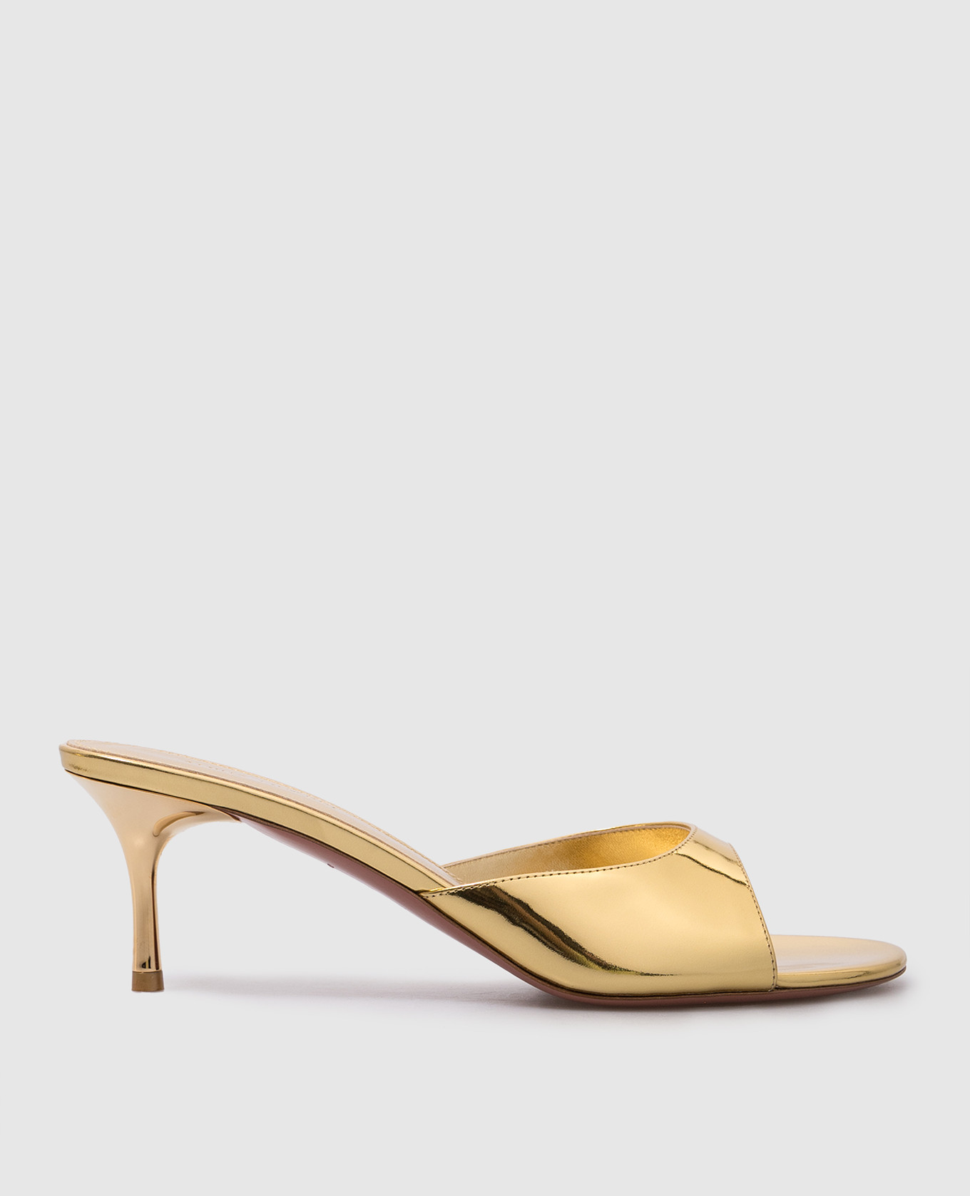 Jeanne gold leather mules amina muaddi