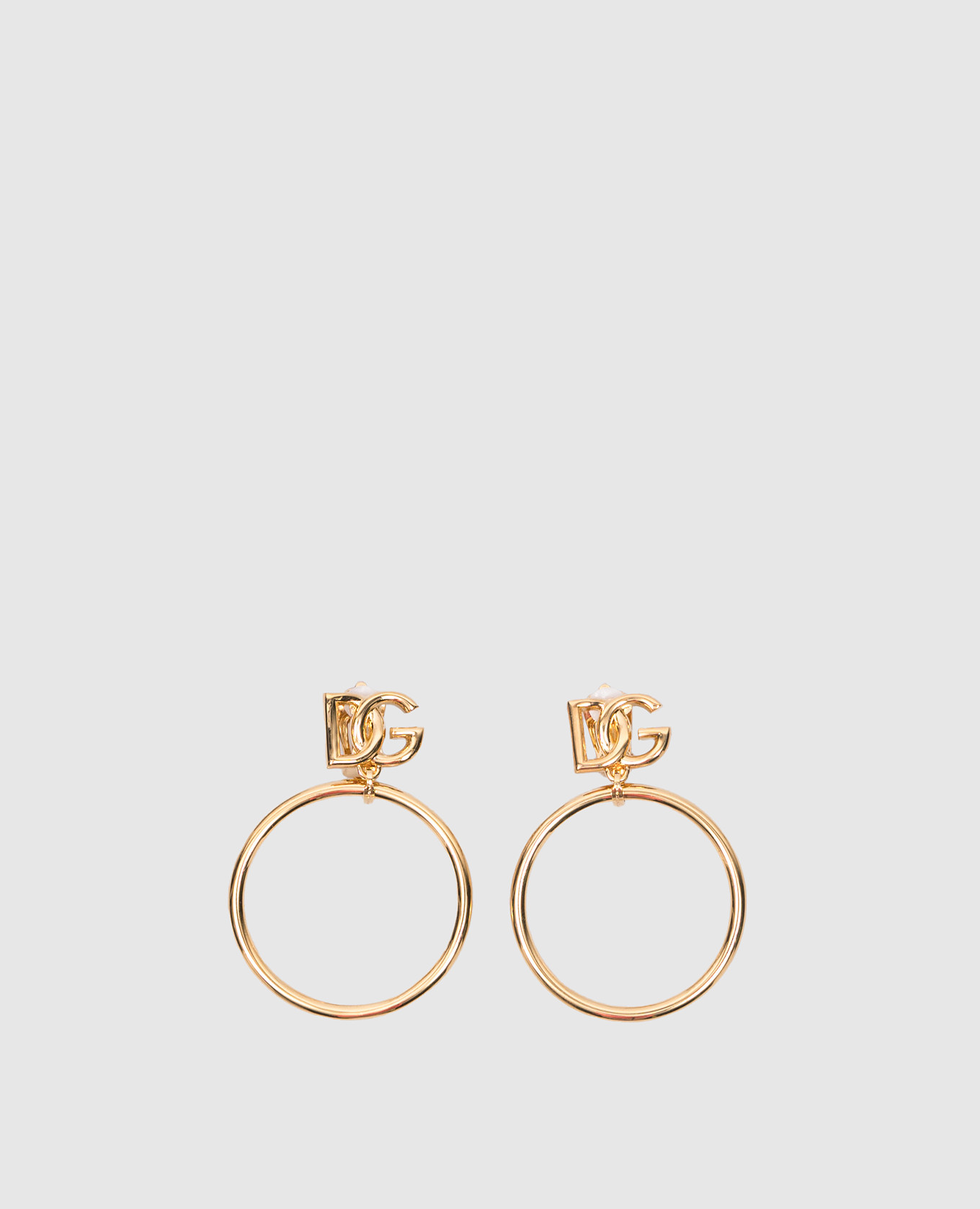 

DG logo clip-on earrings in gold Dolce&Gabbana, Золотистый