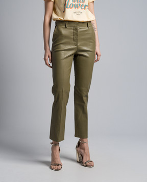 JOSEPH Coleman khaki leather pants JF008117