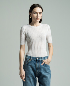 Valentino White t-shirt with a scar made of linen 4B0KC56J8J0