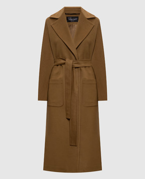 Heresis Brown wool coat M46120G400
