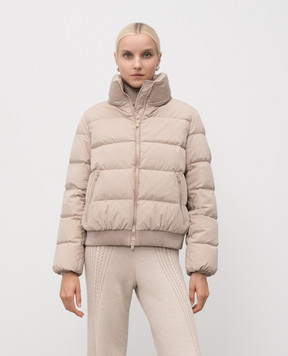 Herno Beige corduroy down jacket PI002094D13265