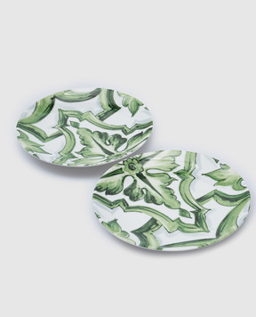 Dolce&Gabbana Set of printed porcelain bread plates TC0S02TCA38
