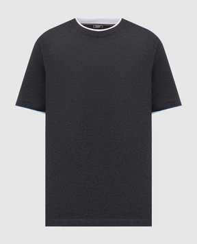 Peserico Grey T-shirt with logo R55044J0Q102358