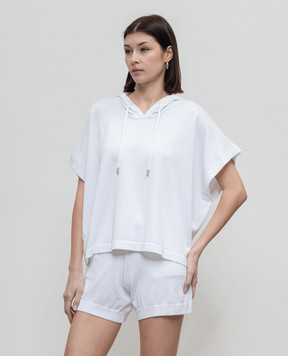 Peserico White top with a hood S99222F129234F