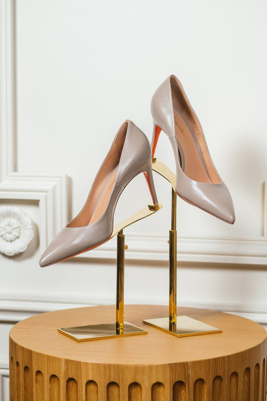 

Gray leather shoes SIBIL 85 PP Santoni, Beige