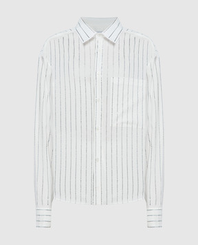 Giuseppe Di Morabito Milano White blouse with crystals 02PSTO227RC02289