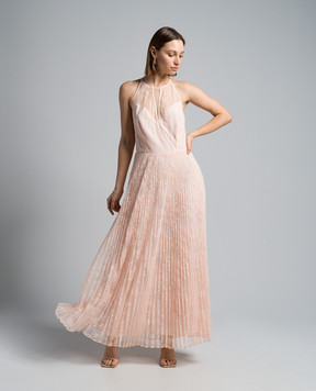 Twinset Pink pleated lace dress 241TP2351