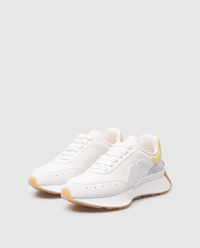 Alexander McQueen White leather sneakers with logo 782630WIDNP