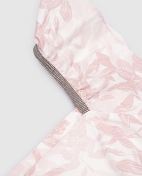 Brunello Cucinelli Children's pink dress with floral print BL909A404C
