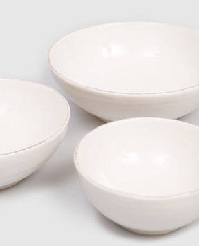 Brunello Cucinelli Tradition white ceramic plate set MLCERB2005