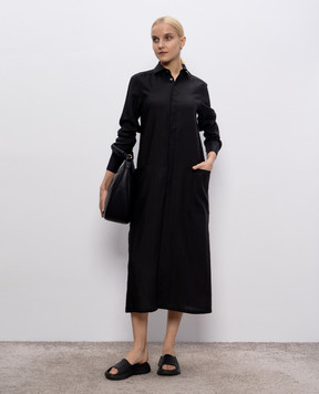Intoca Black shirt dress with sash 251SENBANSHL1202