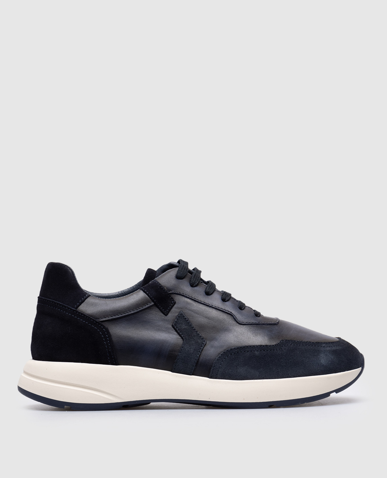 Blue leather sneakers florentino