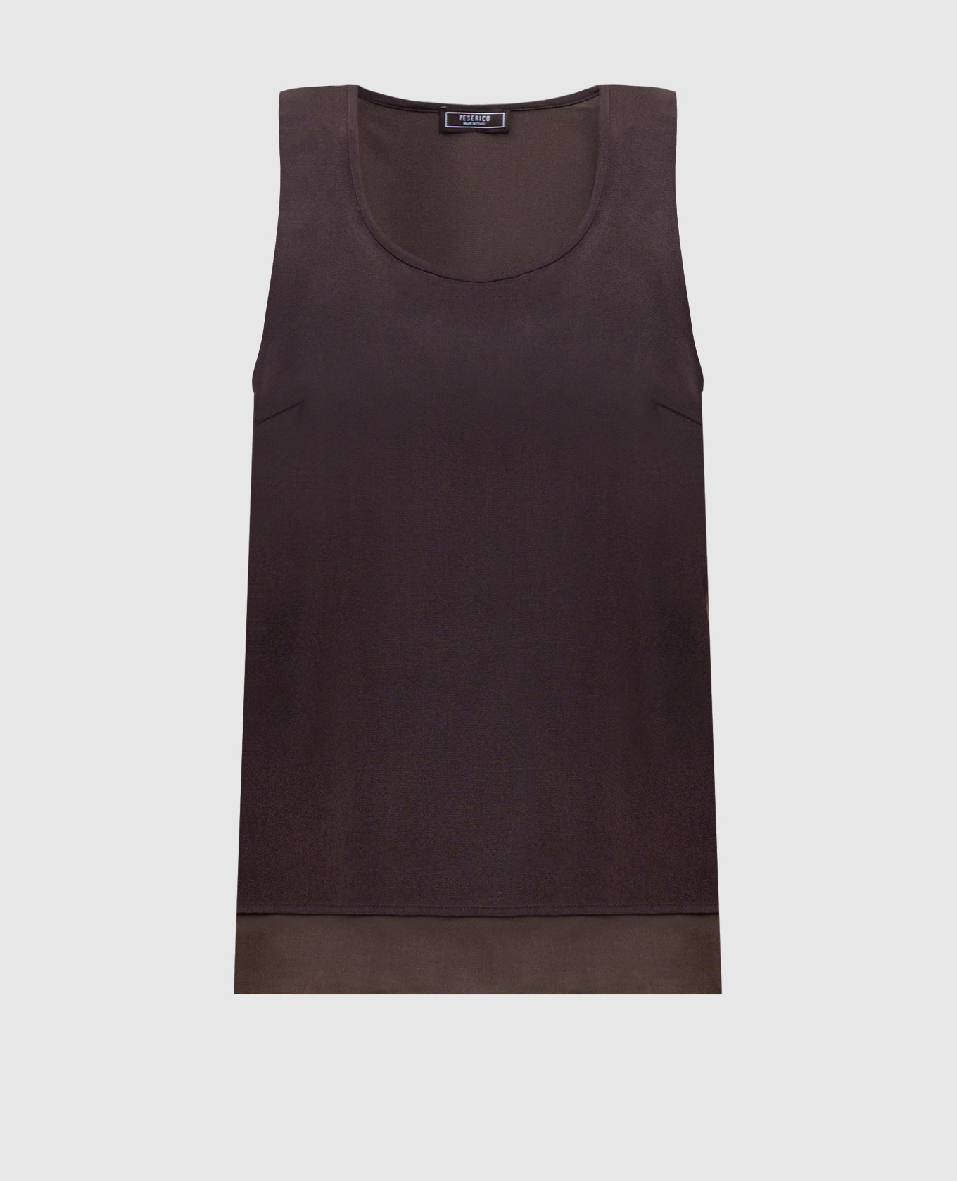 

Brown silk top Peserico