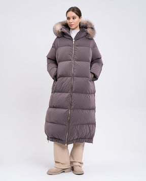 MooRER Magda brown down jacket MAGDAOS