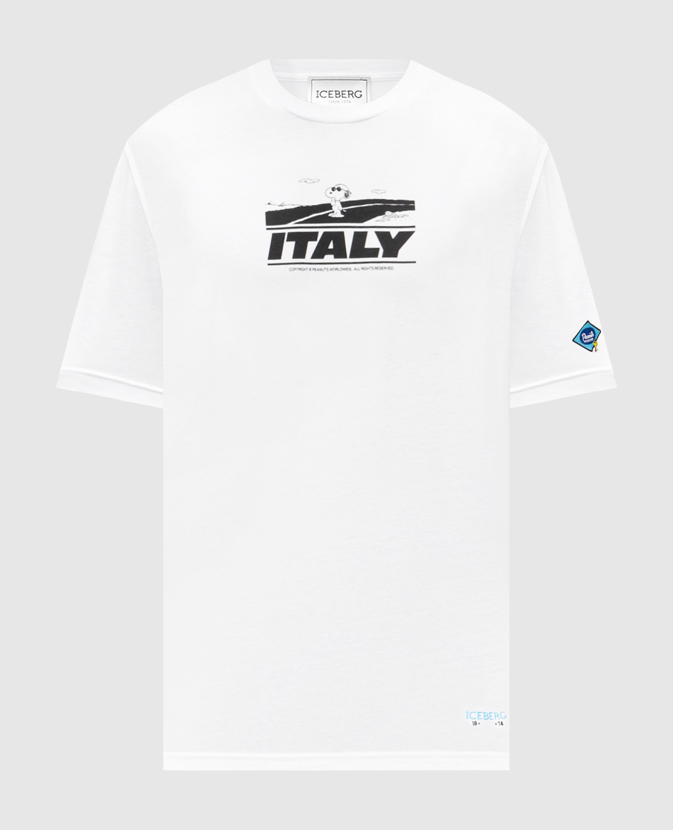 White T-shirt with branded print Iceberg