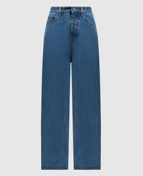 Vetements Blue jeans with logo patch UA66PA540Nw