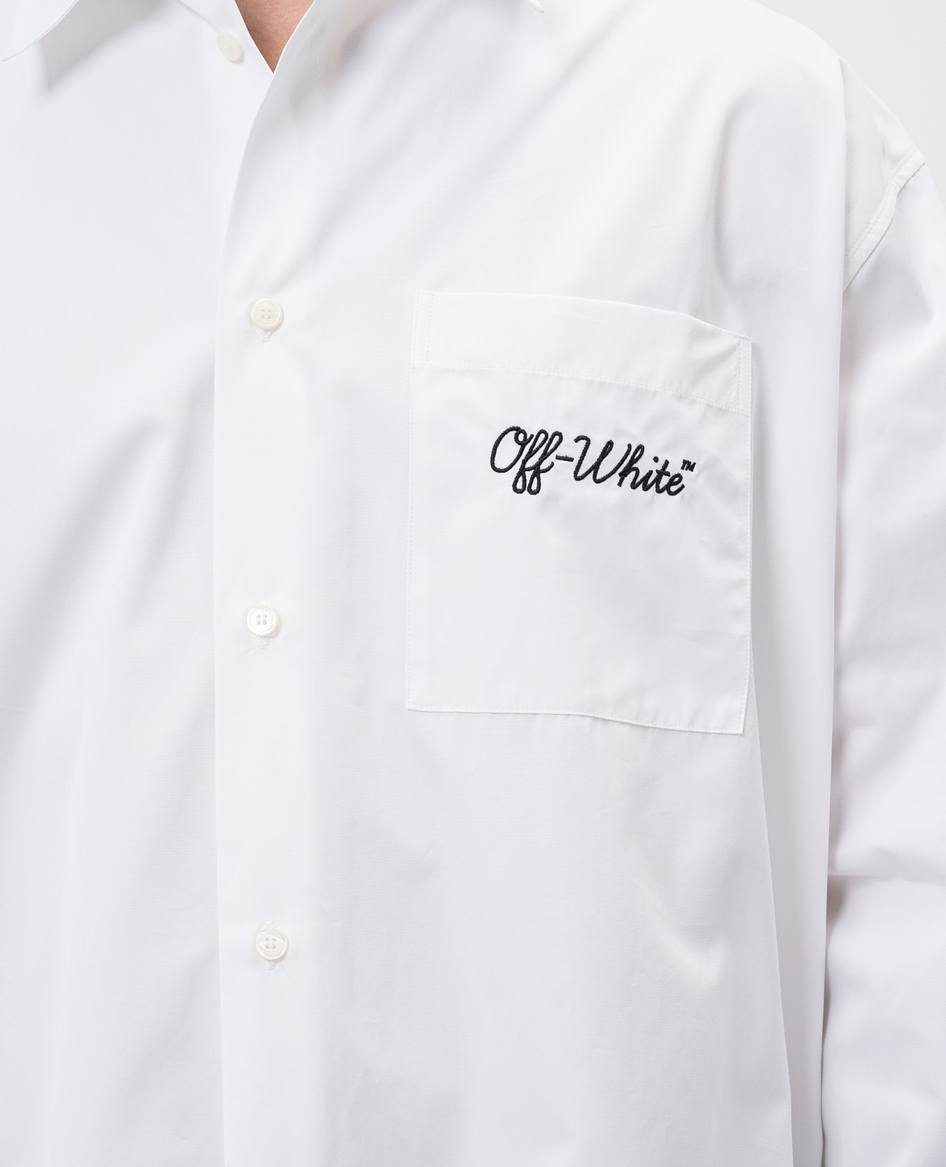 White shirt with logo embroidery Off-White 5