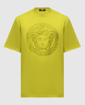 Versace Green T-shirt with Medusa emblem embroidery 10133021A13433