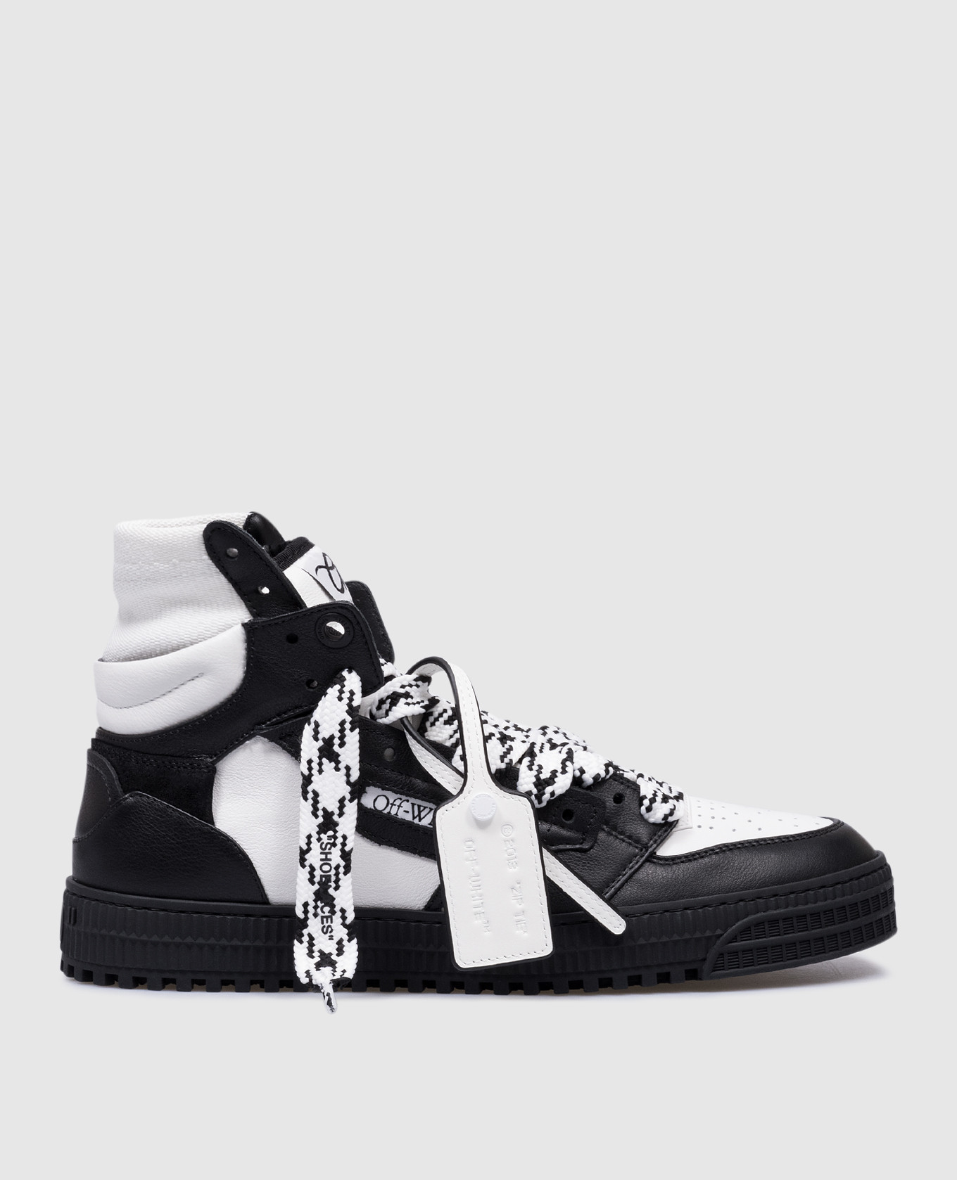 Black leather high-tops 3.0 off court off-white
