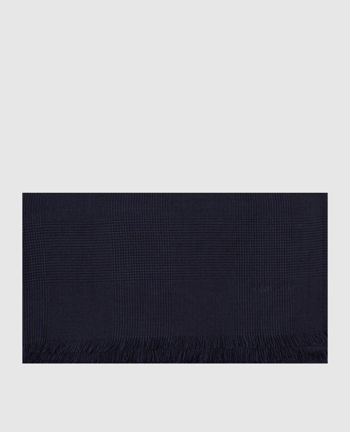 

A blue scarf with a Windsor check Tom Ford