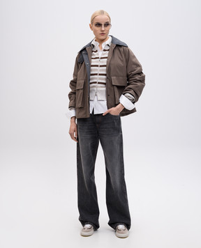 Brunello Cucinelli Brown jacket with wool MM5397907P