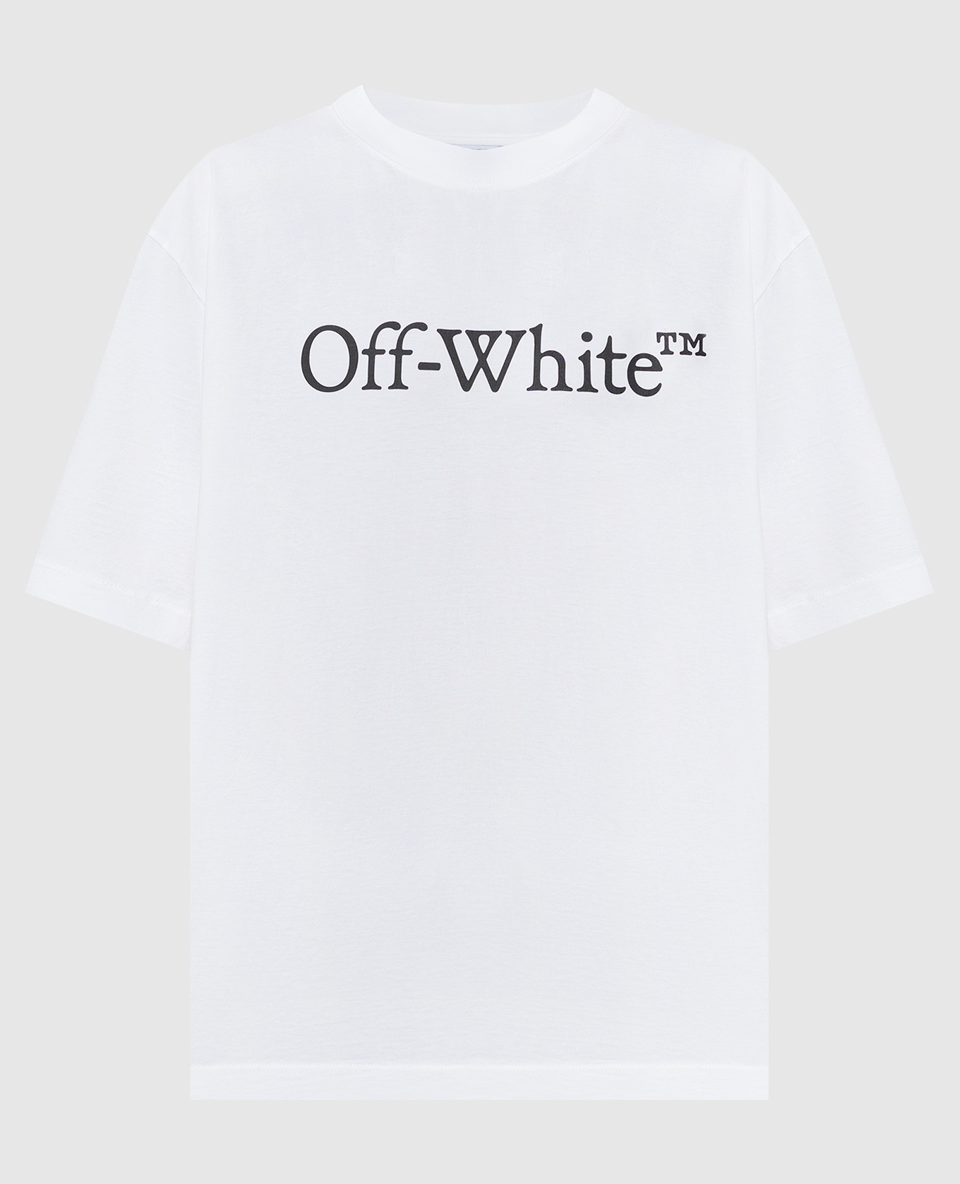 White t-shirt with contrasting logo print off-white