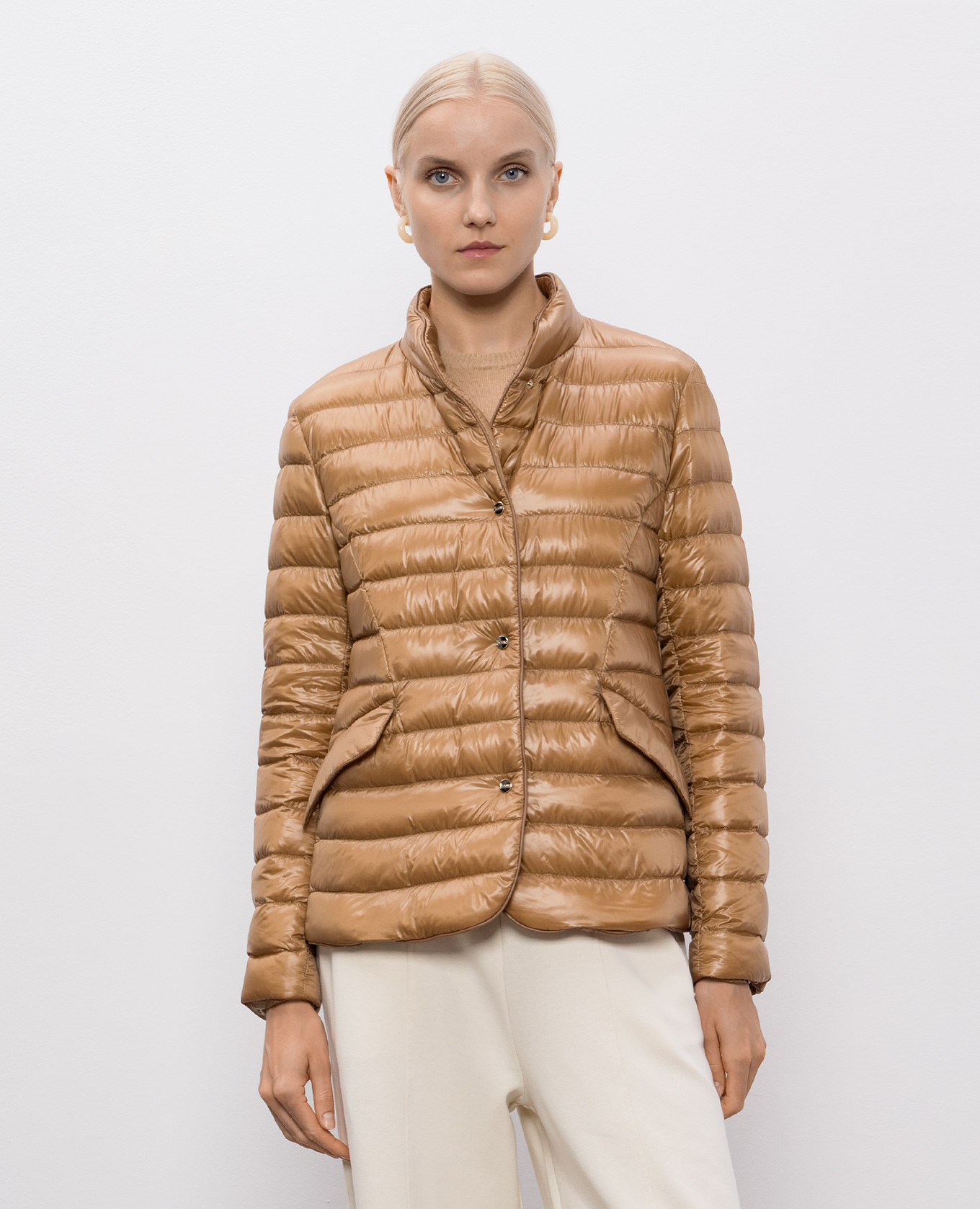 

Brown quilted down jacket Herno