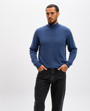 Cashmere&Whiskey Blue merino wool jumper 97397