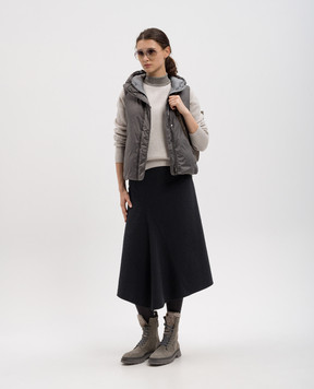 Brunello Cucinelli Gray midi skirt MPR24G3639