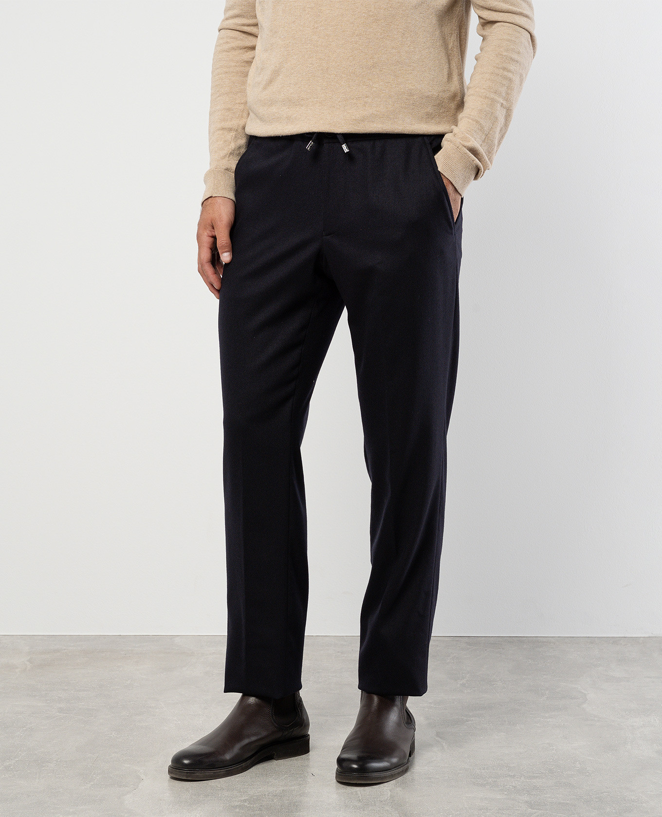 Blue pants made of wool Enrico Mandelli 3