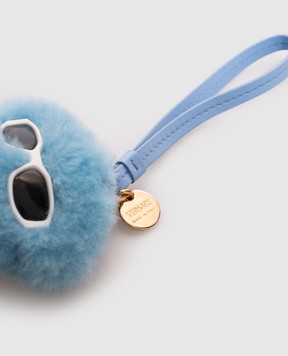 Versace Blue Medusa Shirling Keychain 10187491A13763