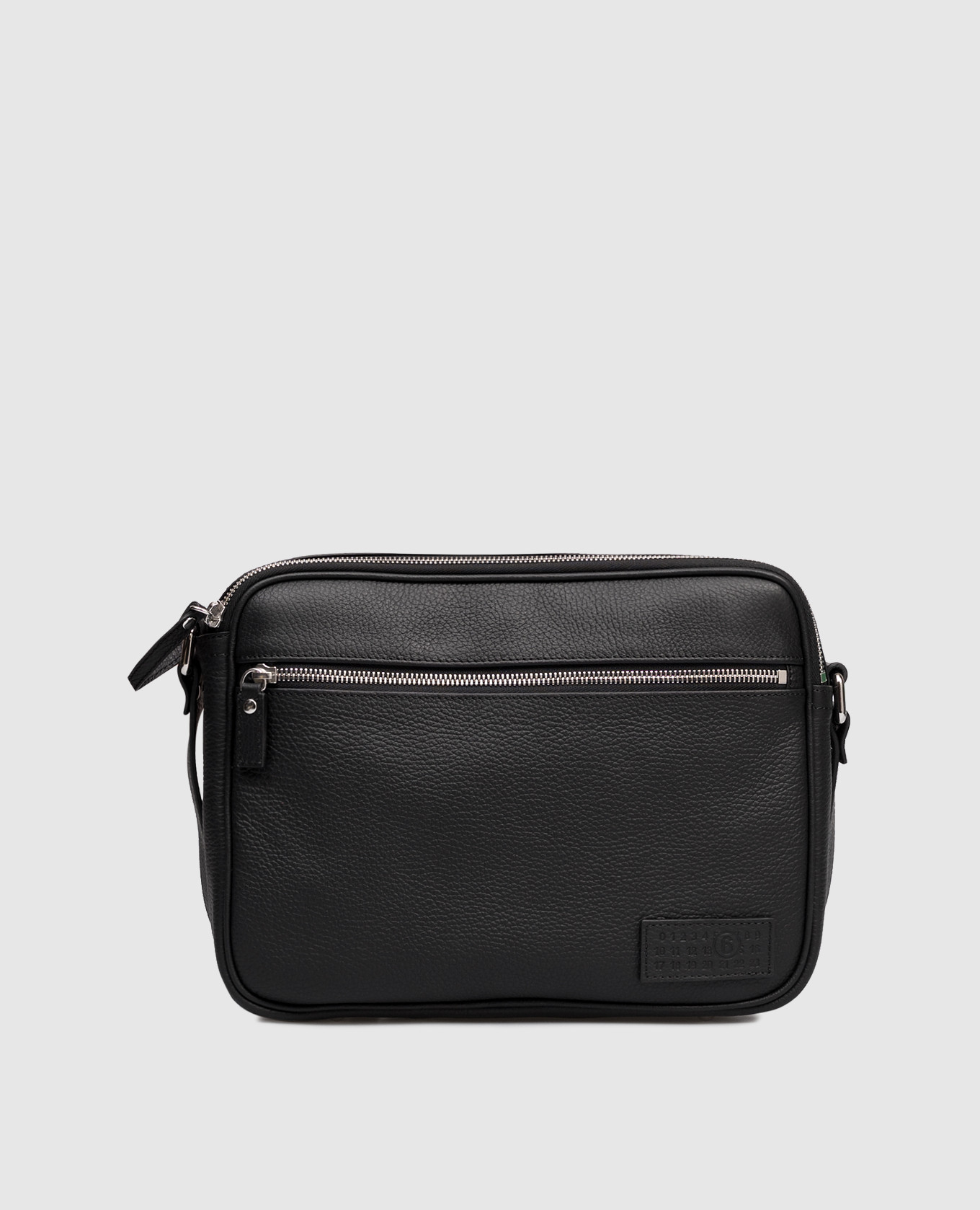 

Black leather bag with logo Maison Margiela MM6